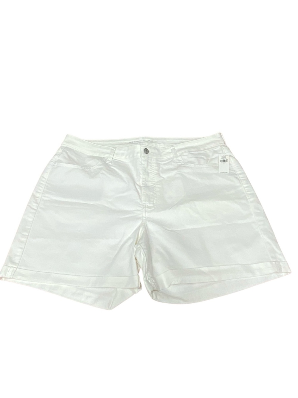 NWT OLD NAVY (39x5) High-Waisted Wow White Stretch Jean Shorts Women’s 18